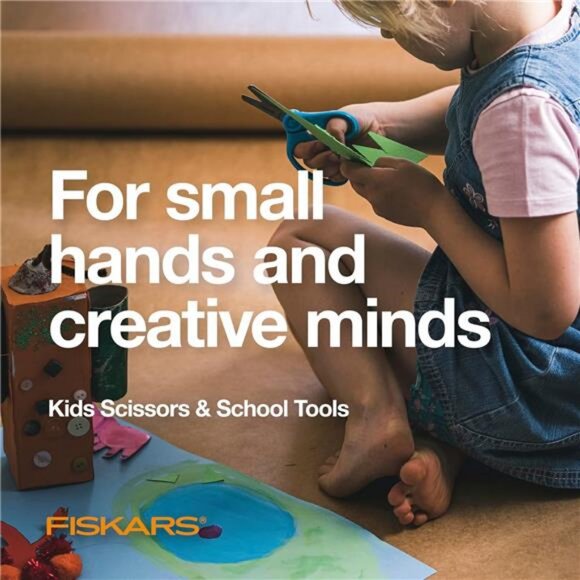 Fiskars 5" Pointed-Tip Scissors for Kids 4-7 (3-Pack), Right Handed Scissors - Picture 5 of 6